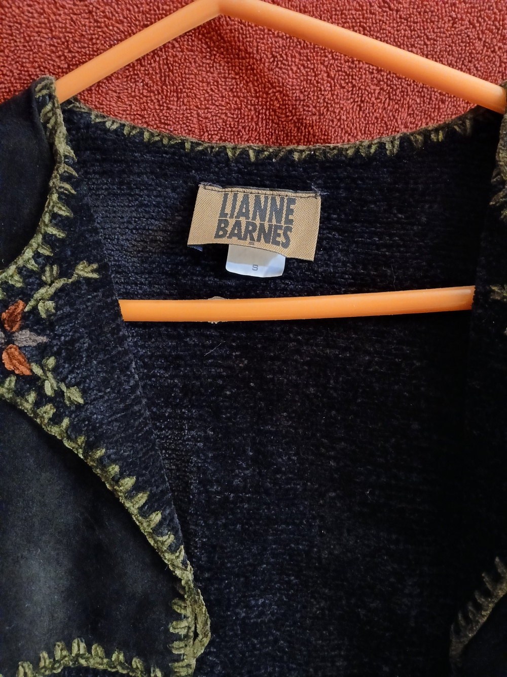 Barneys New York Navy Blue Chenille Cardigan - Picture 4 of 5